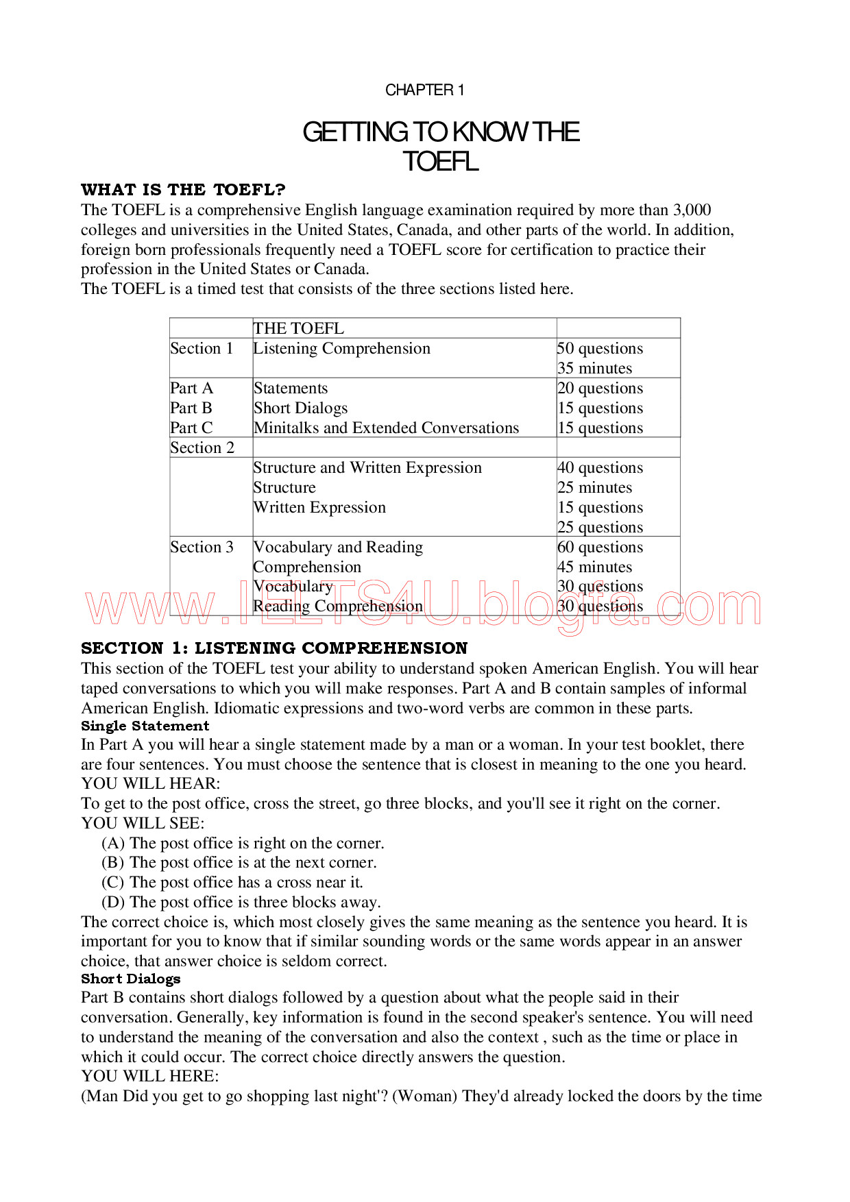 TOEFL VOCABULARY