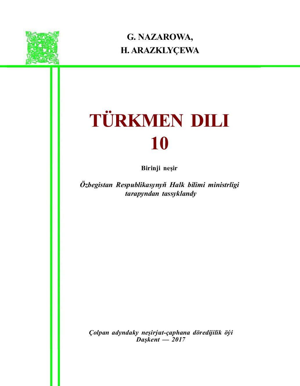 TÜRKMEN DILI 10 1
