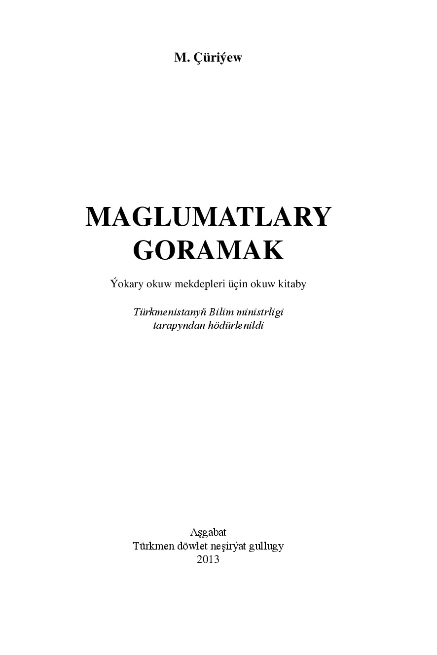 MAGLUMATLARY GORAMAK