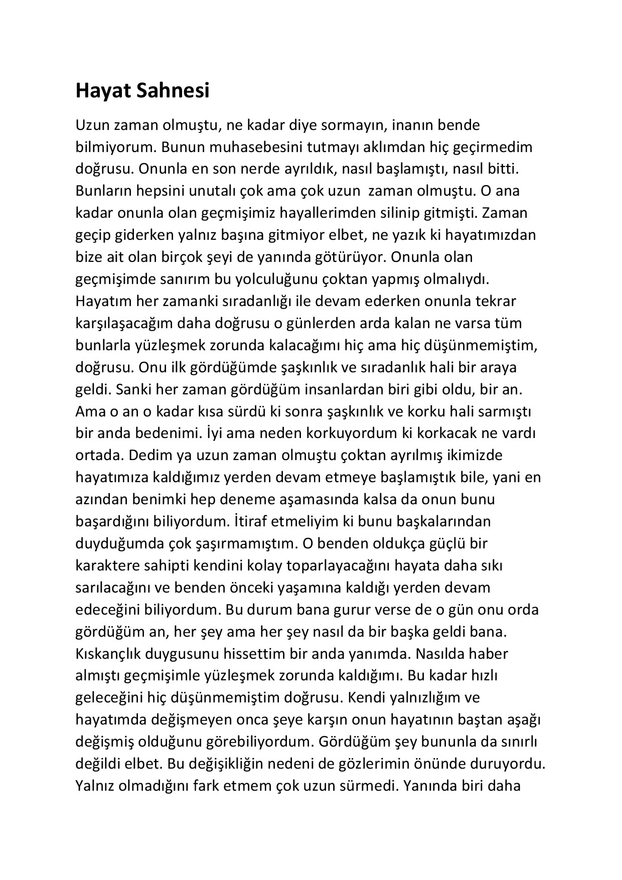 HAYAT SAHNESI