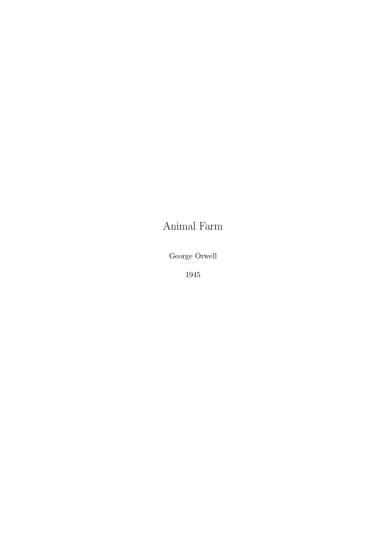 ANIMAL FARM