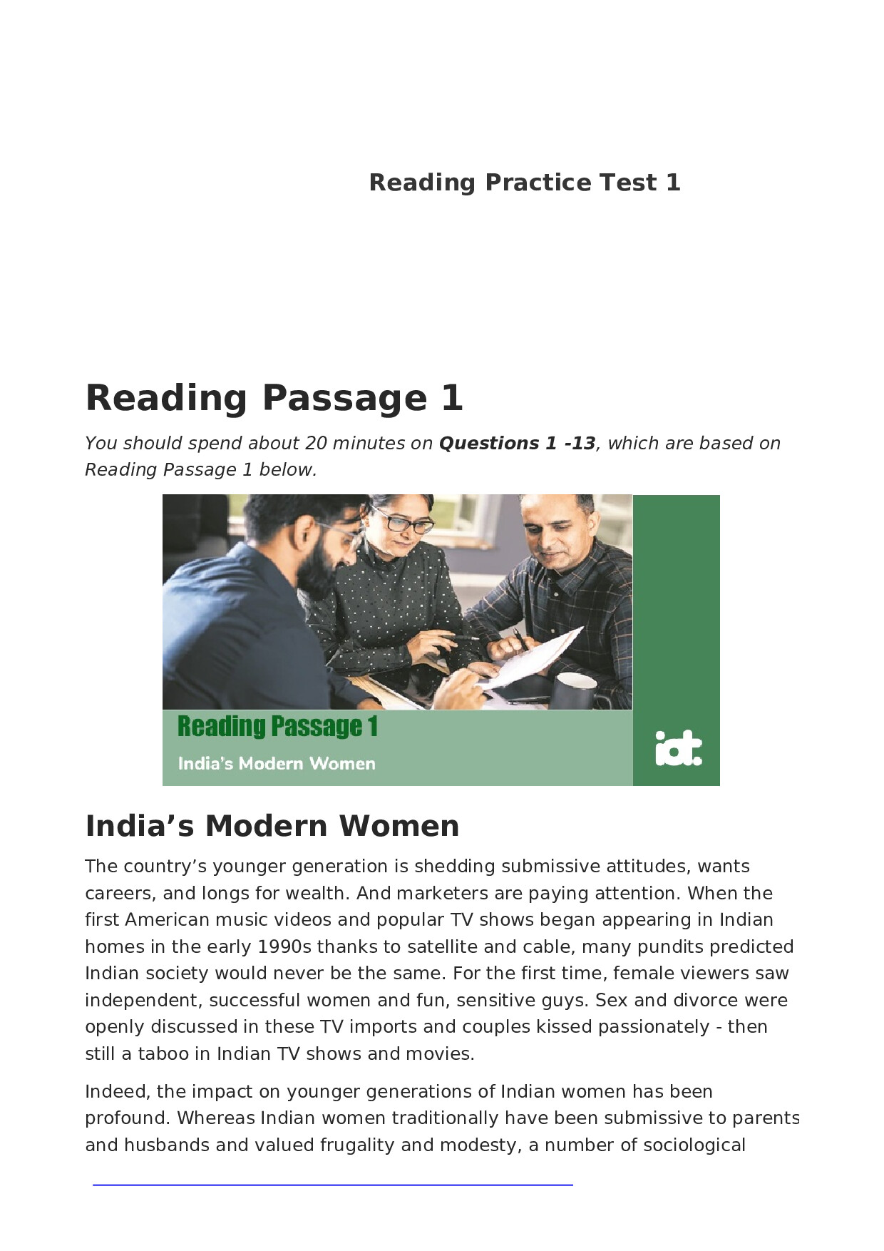 IELTS READING PRACTICE TESTS