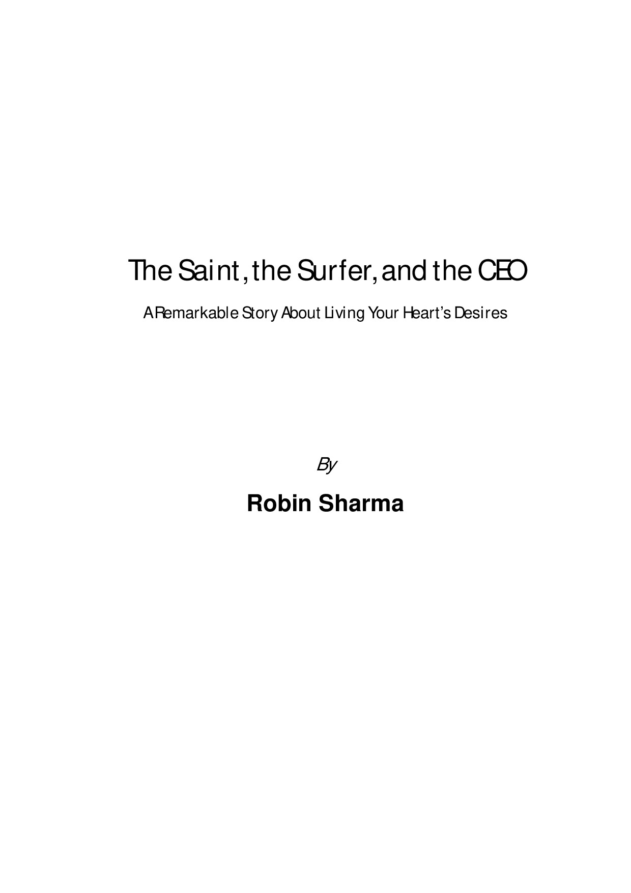 ROBINSHARMA THE SAINT THE SURFER AND THE CEO  976775029