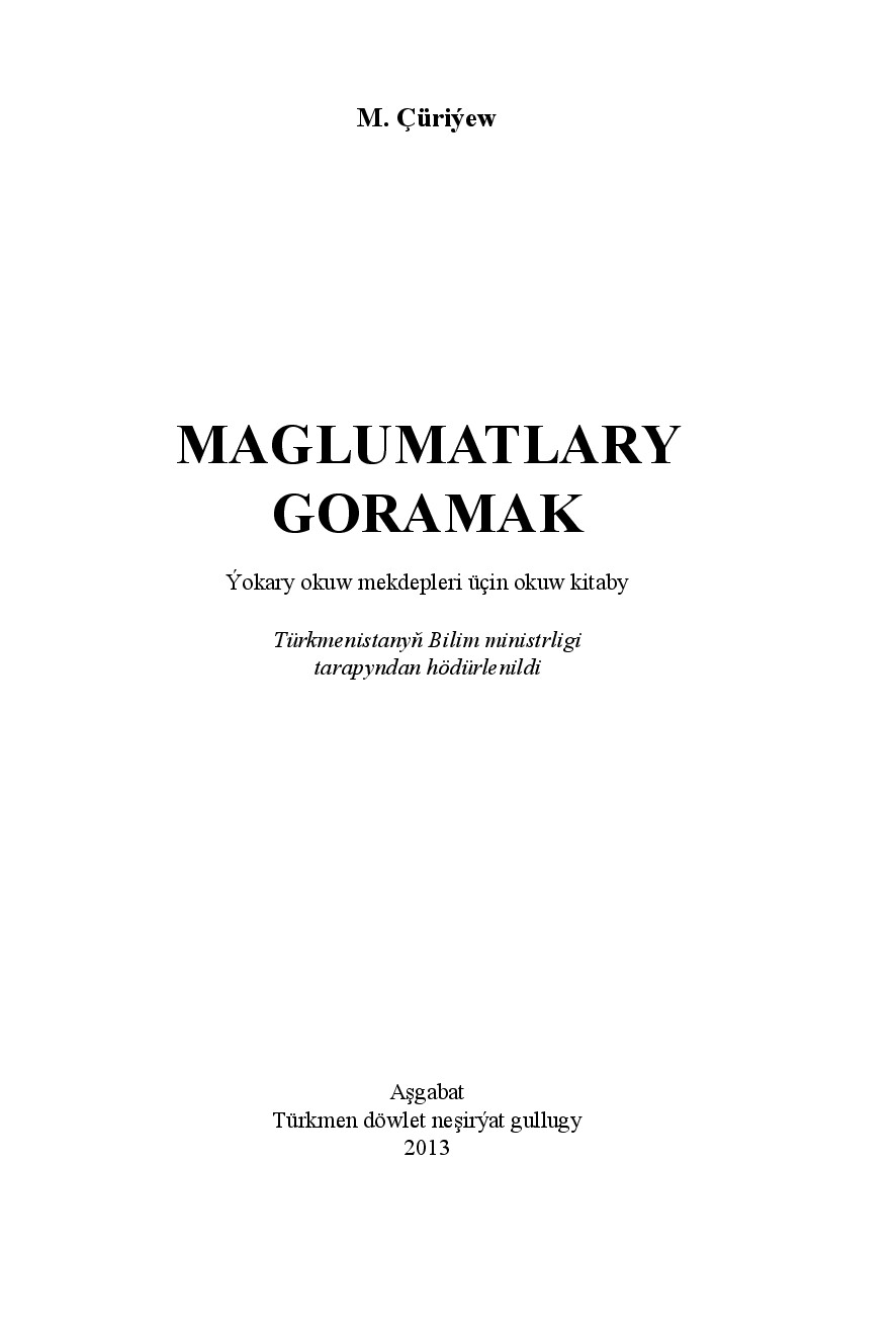 MAGLUMATLARY GORAMAK