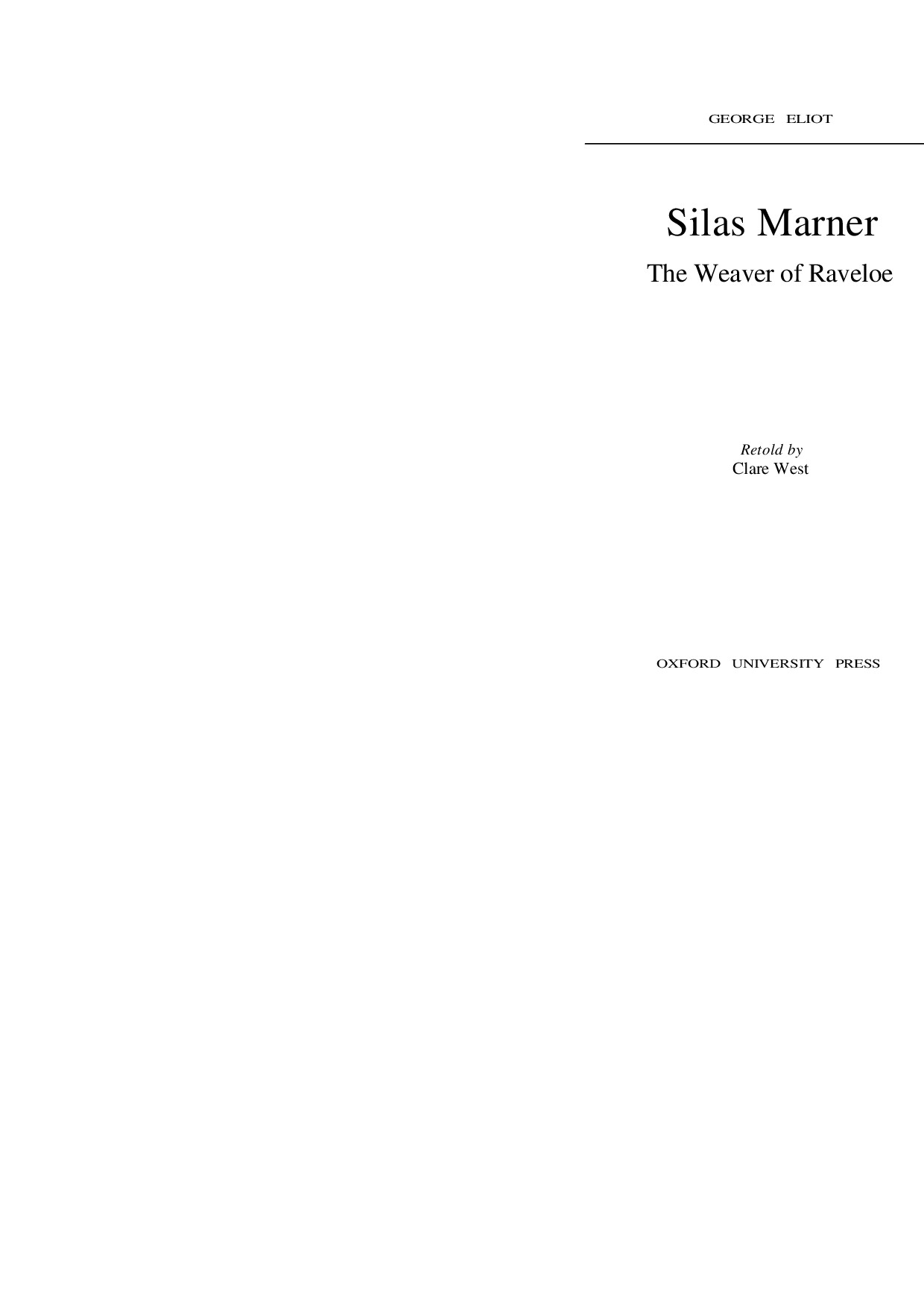 SILAS MARNER