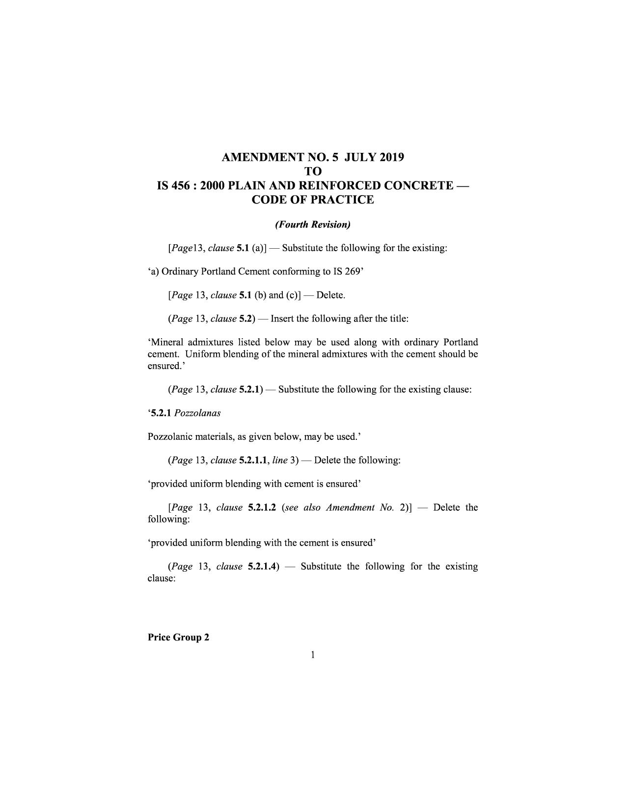 IS 456 2019 AMENDMENT