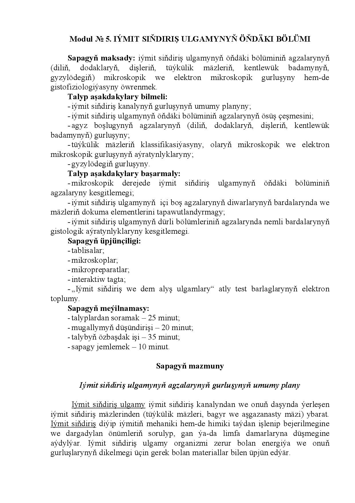 5 IYMIT SINDIRI ULGAMYNYN ONDAKI BOLUMI