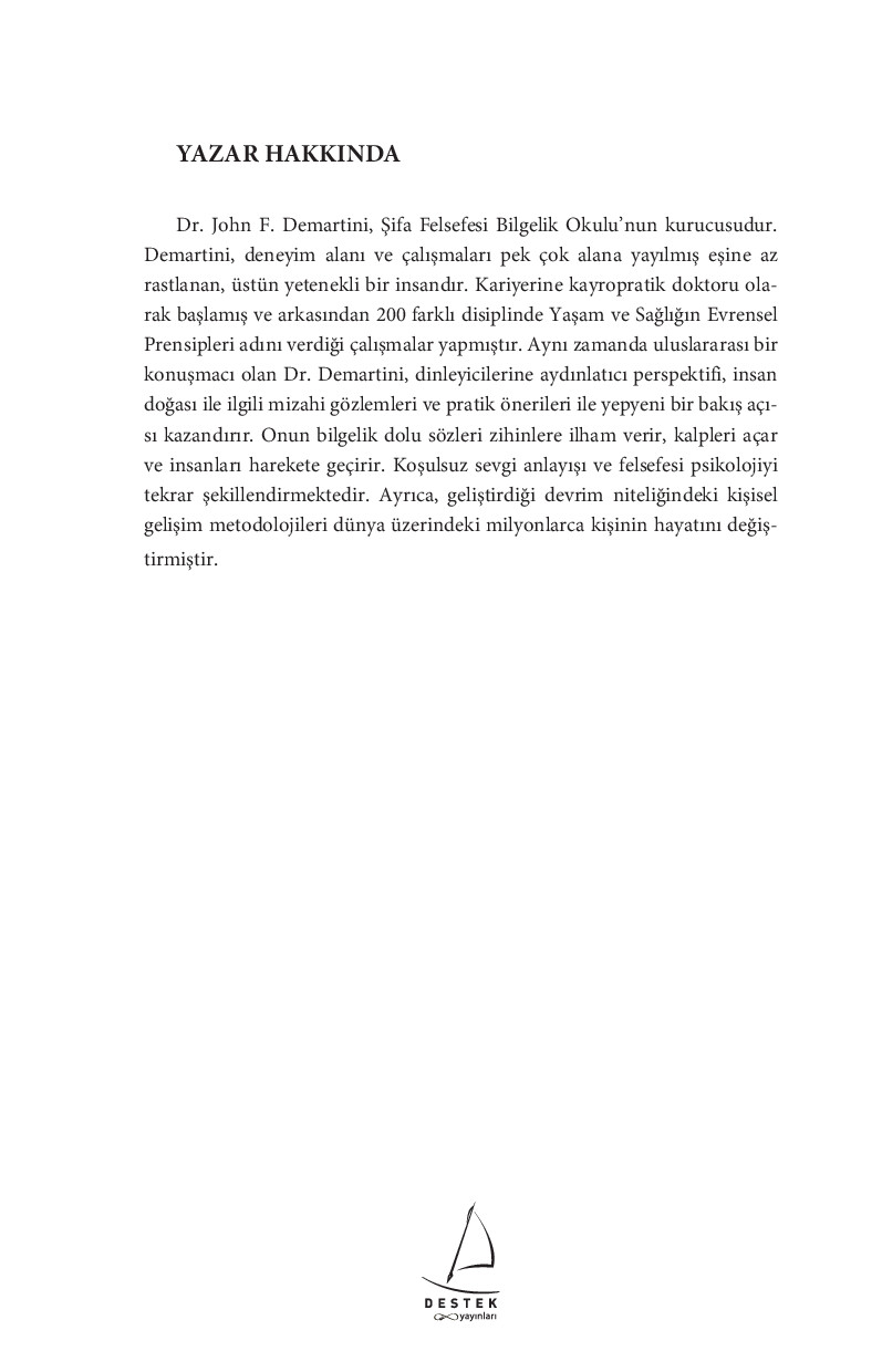 DÖNÜŞTÜREN DENEYIM   JOHN DEMARTINI