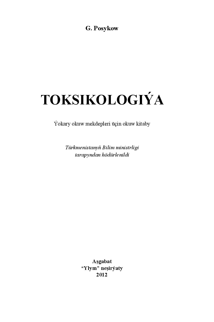 TOKSIKOLOGIYA