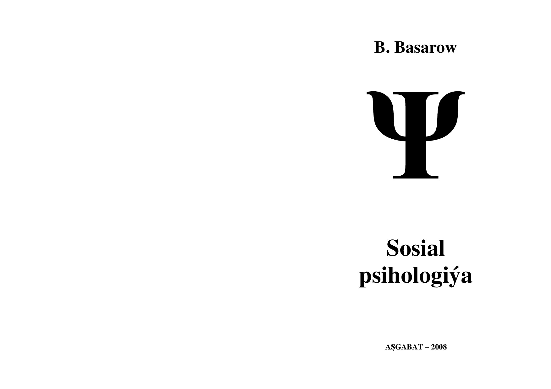 BASAROW B SOSIAL PSIHOLOGIÝA