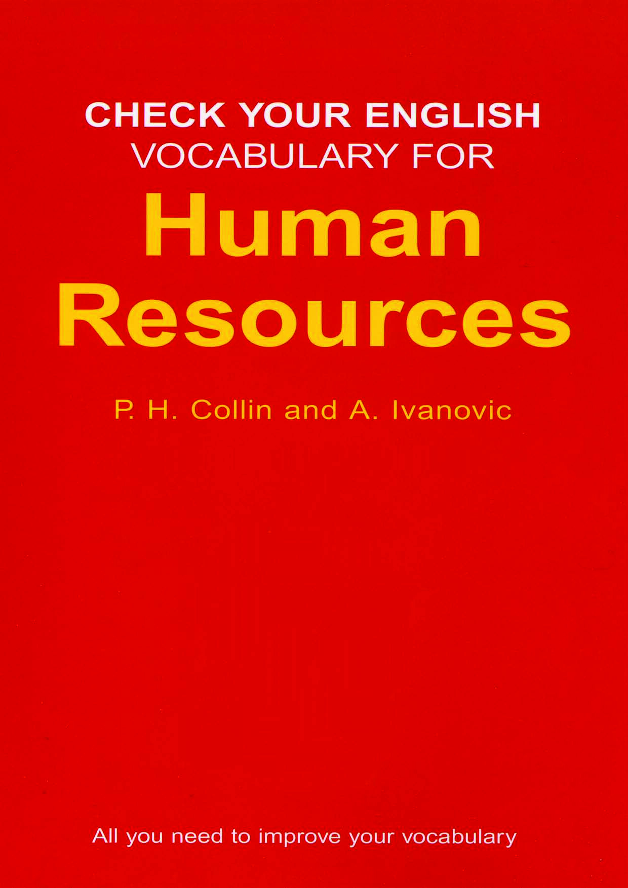 CHECK YOUR ENGLISH VOCABULARY FOR HUMAN RESOURCES