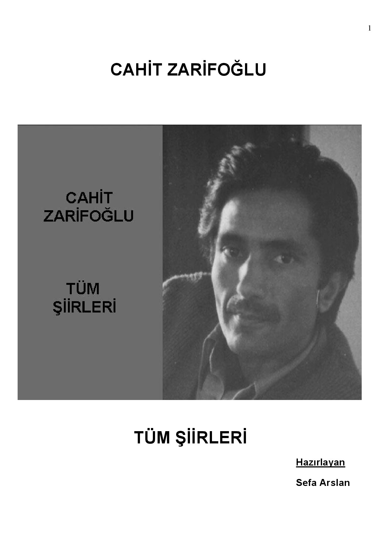CAHIT ZARIFOĞLU   TÜM ŞIIRLER