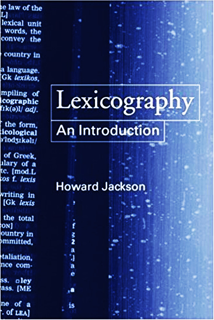 1JACKSON HOWARD LEXICOGRAPHY AN INTRODUCTION