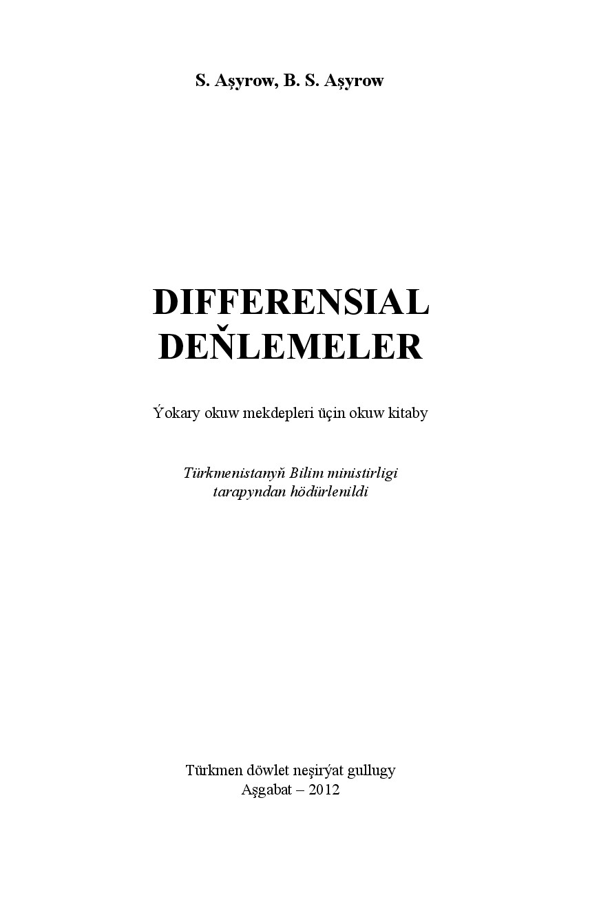 Differensial DeňLemeler