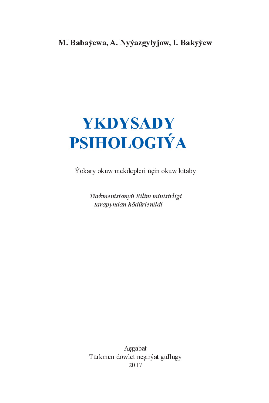 YKDYSADY PSIHOLOGIÝA