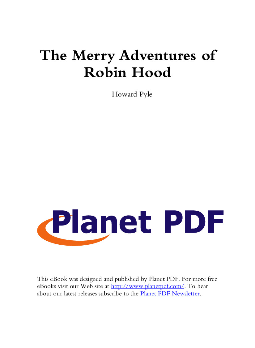 THE MERRY ADVENTURES OF ROBIN HOOD NT