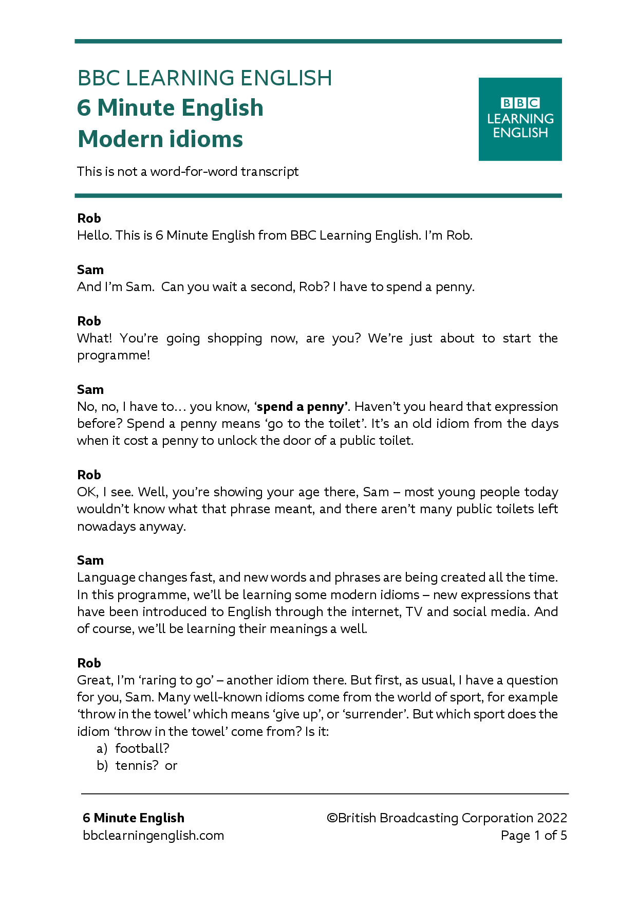 CONFUSED BY MODERN IDIOMS