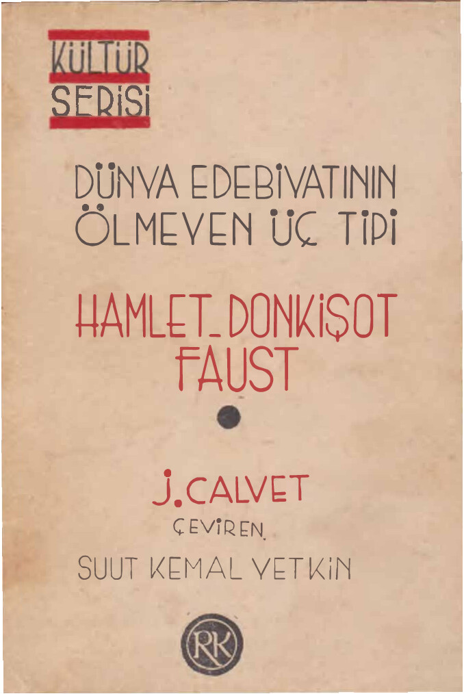 J. CALVET HAMLET DONKIŞOT FAUST REMZI
