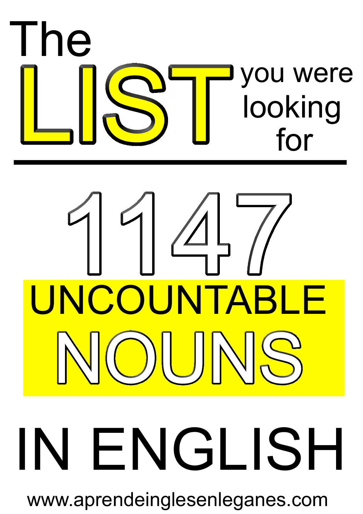 1147 UNCOUNTABLE NOUNS