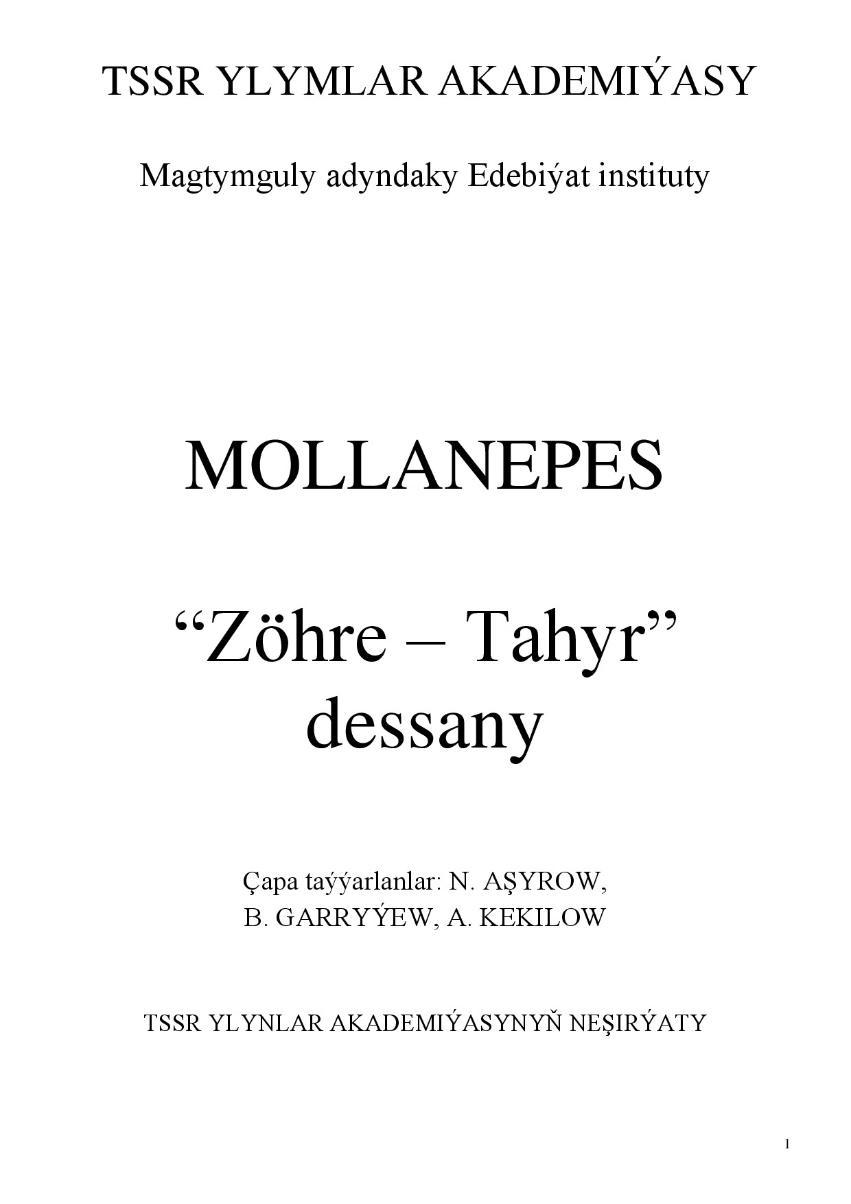 ZÖHRE TAHYR