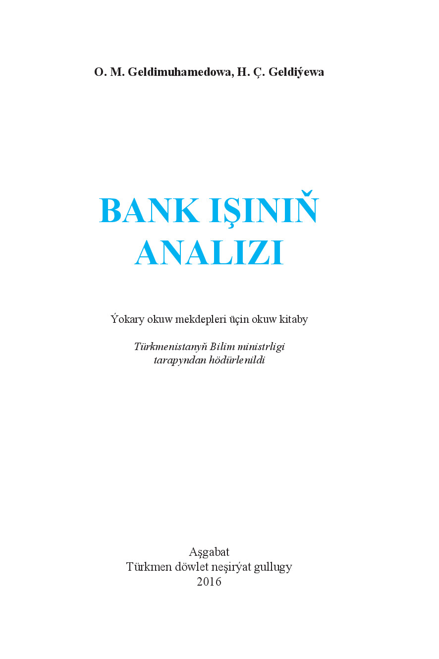 BANK IŞINIŇ ANALIZI