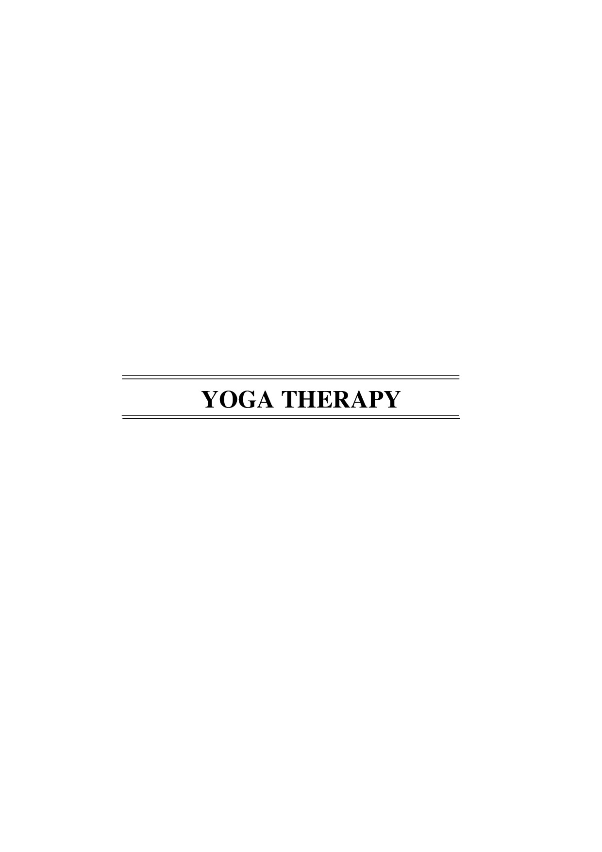 YOGA THERAPY FULL BOOK