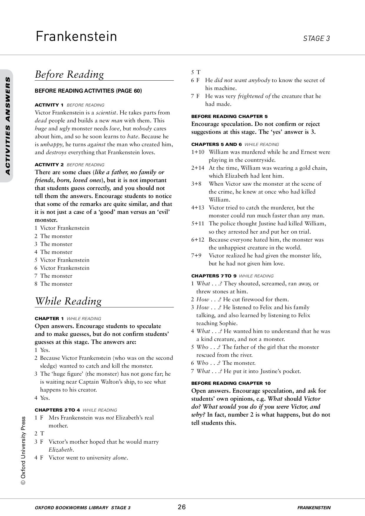 EXERCISE ANSWERS