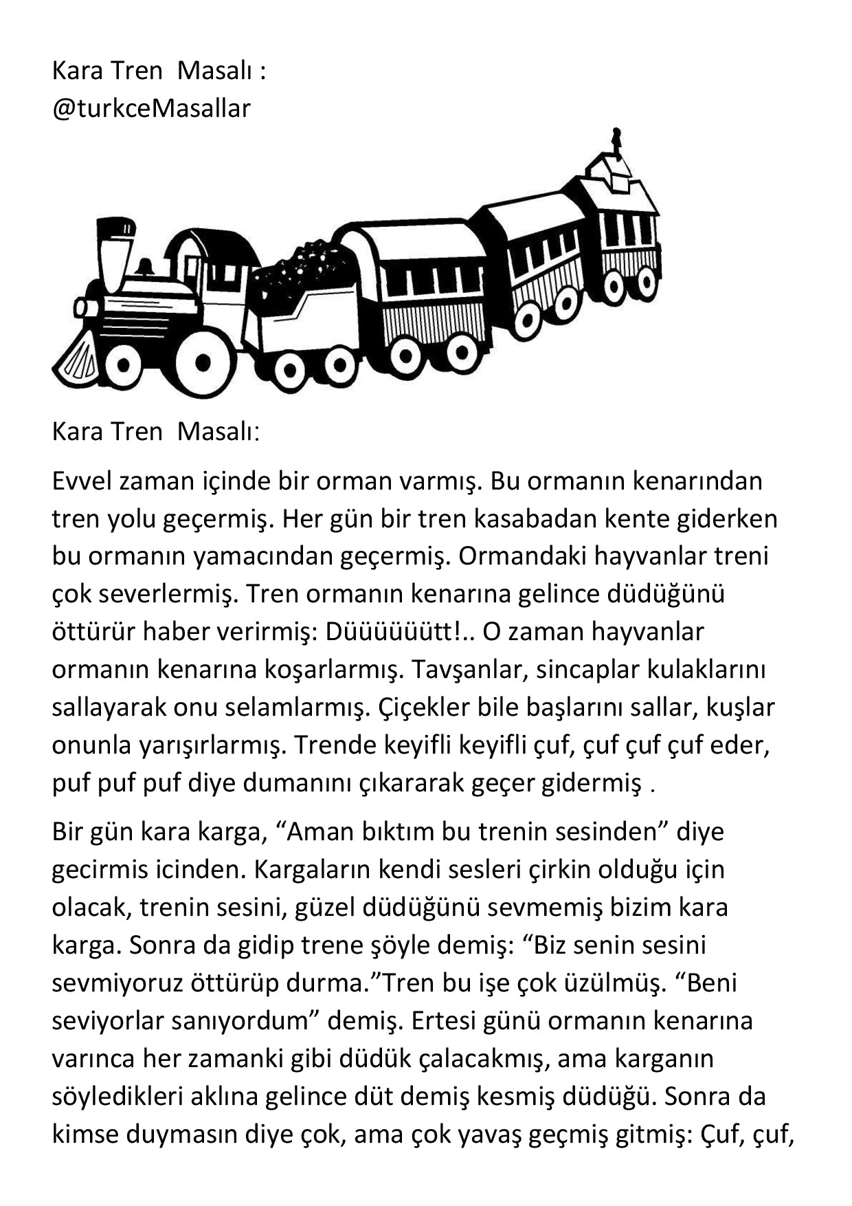 KARA TREN  MASALI