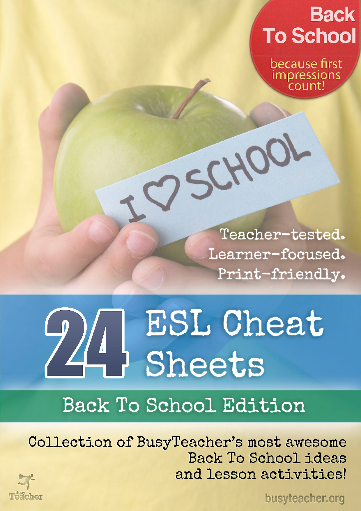 ESL CHEAT SHEETS BACK TO SCHOOL ED E BOOK