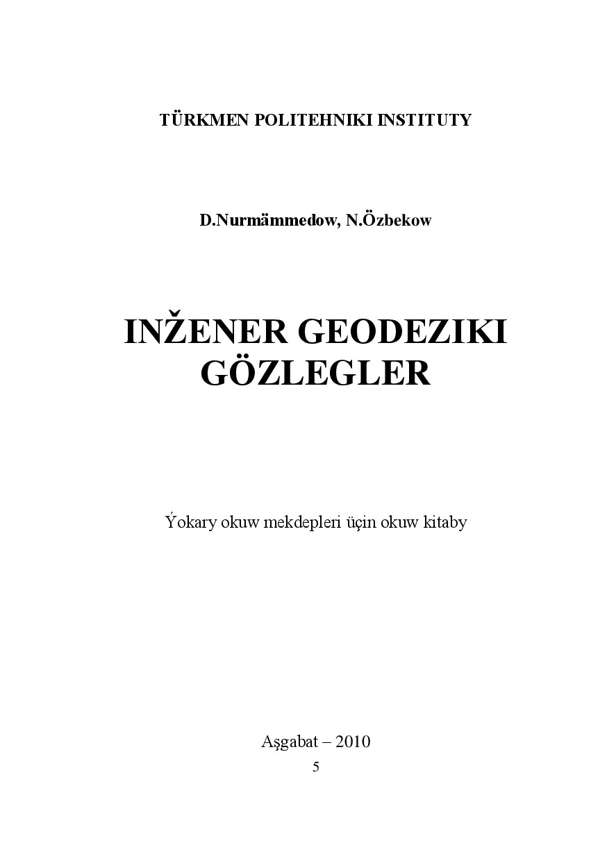 INŽENER GEODEZIKI GÖZLEGLER