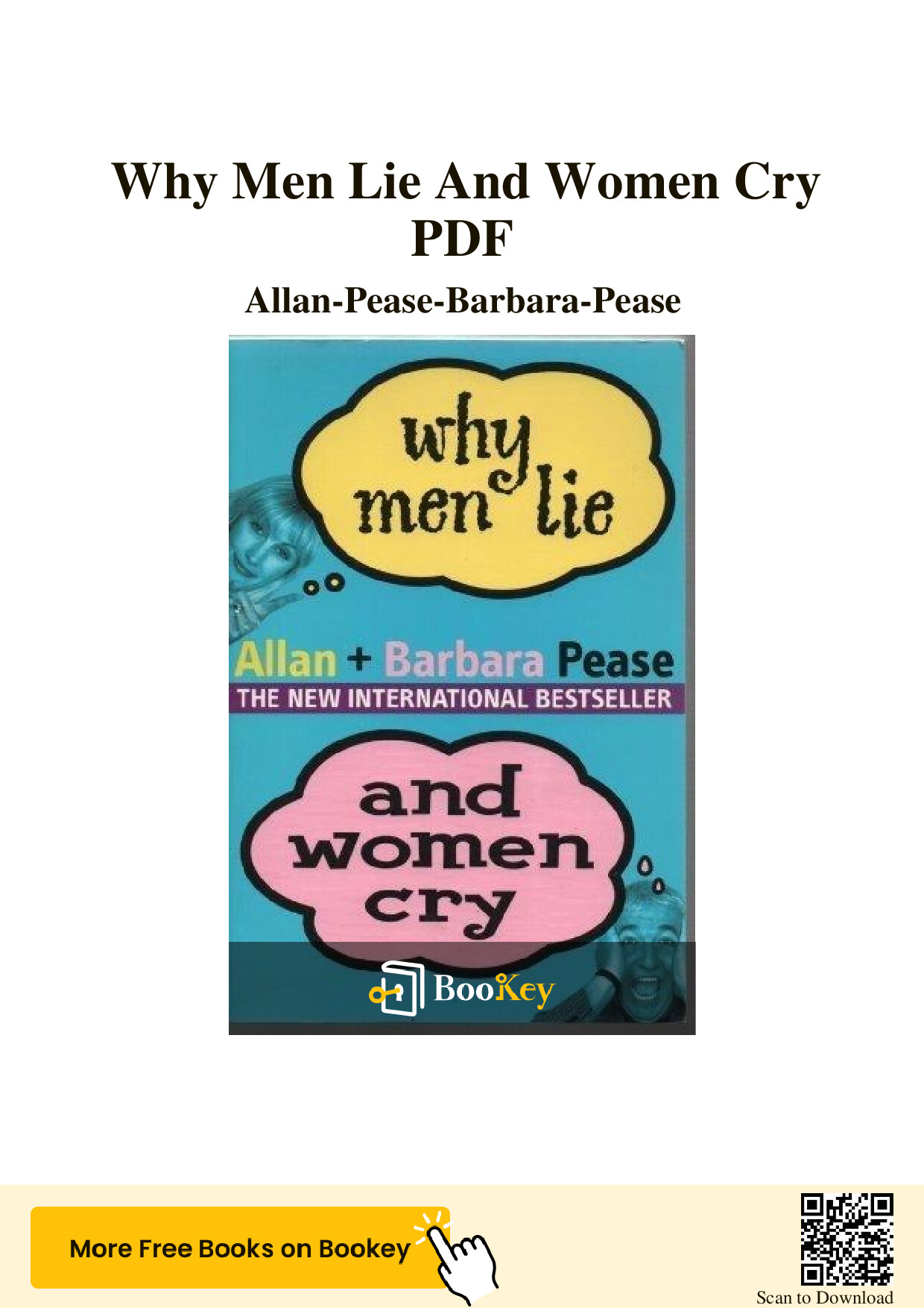 WHY MEN LIE AND WOMEN CRY  BY ALLAN  BARBARA