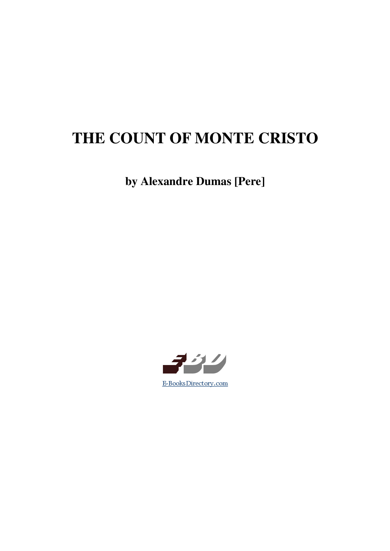 THE COUNT OF MONTE CRISTO