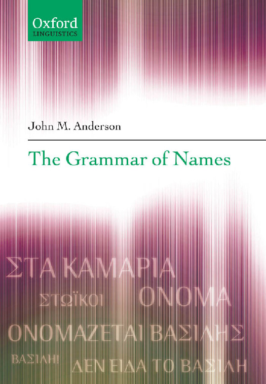 THE GRAMMAR OF NAMES