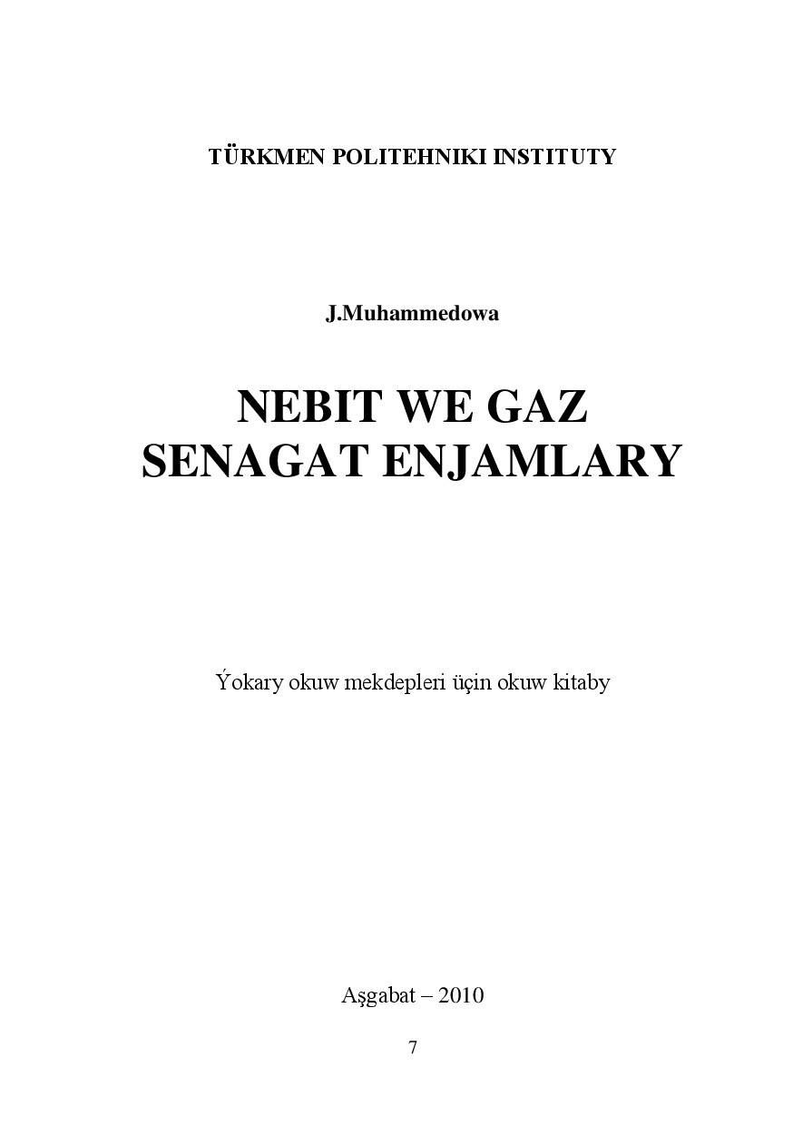 NEBIT WE GAZ SENAGAT ENJAMLARY