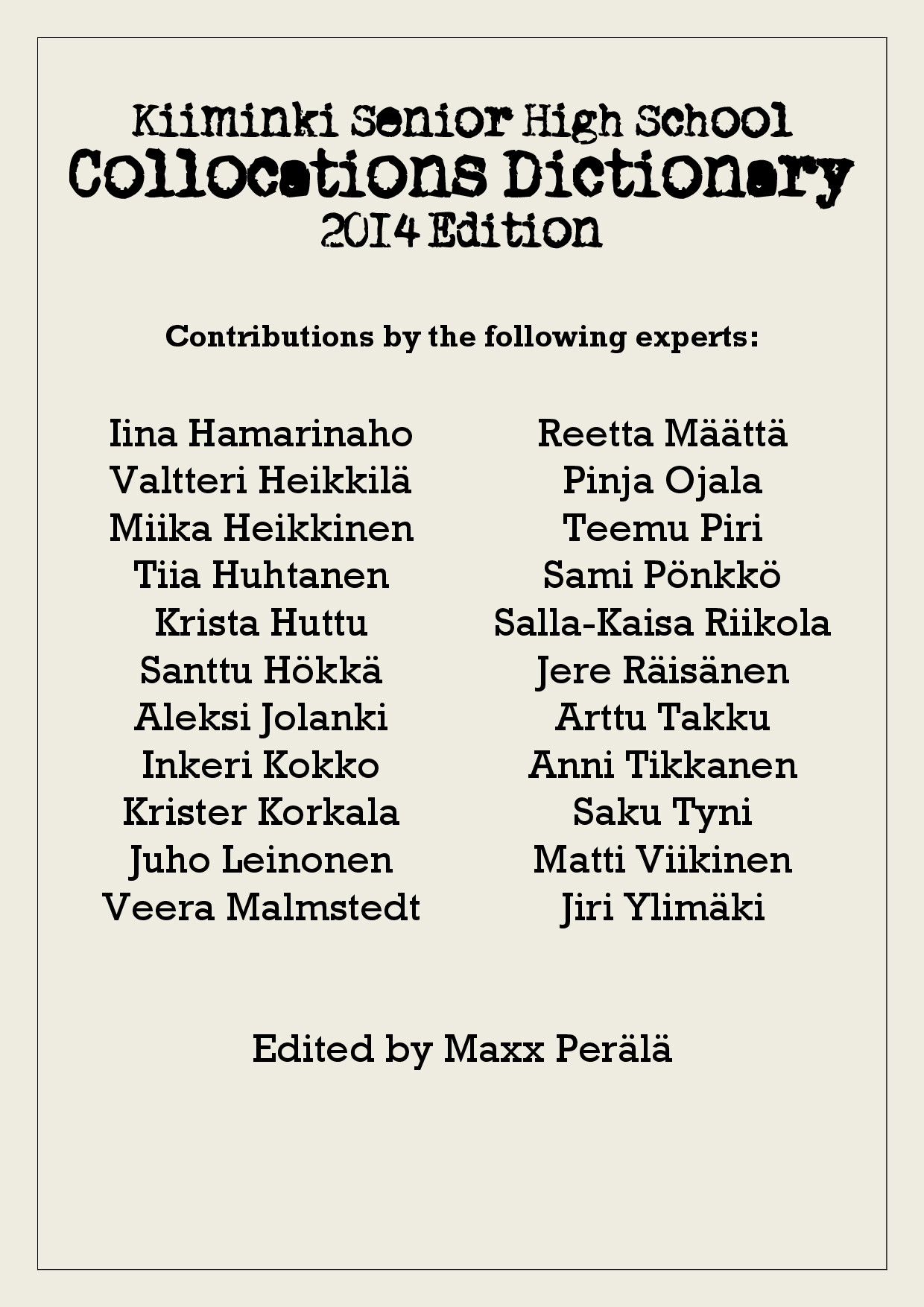 COLLOCATION DICTIONARY