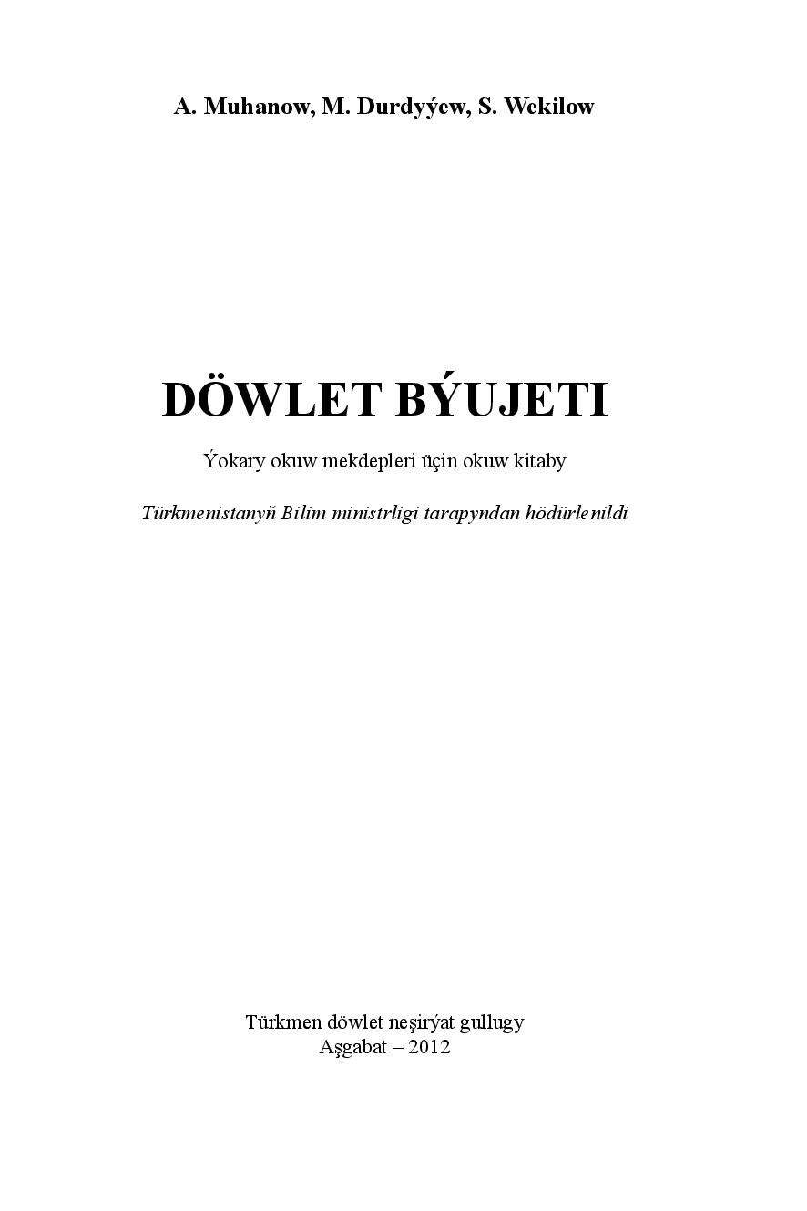 DÖWLET BÝUJETI