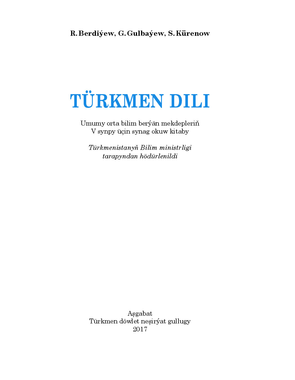 TÜRKMEN DILI 5