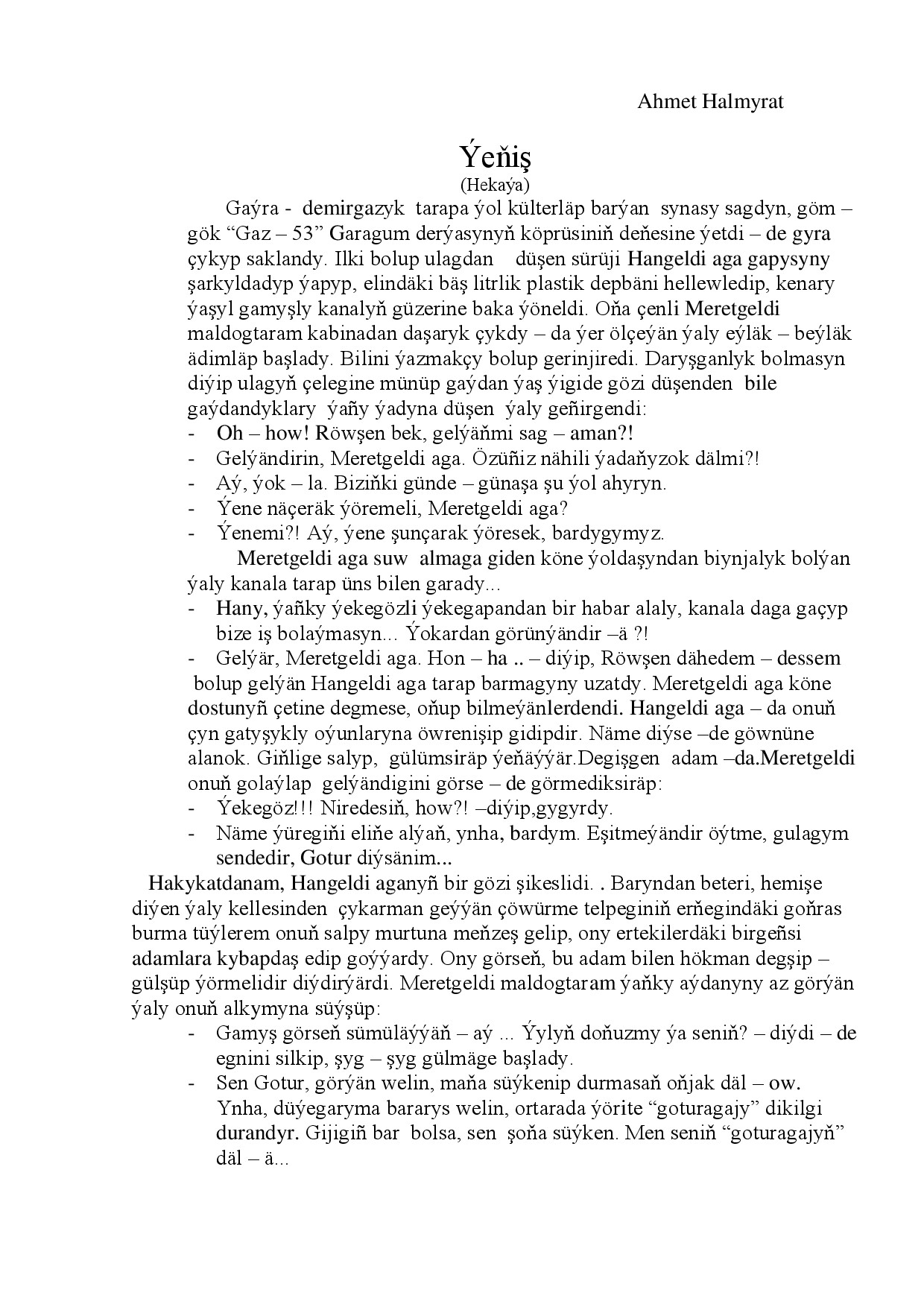 ÝEŇIŞ