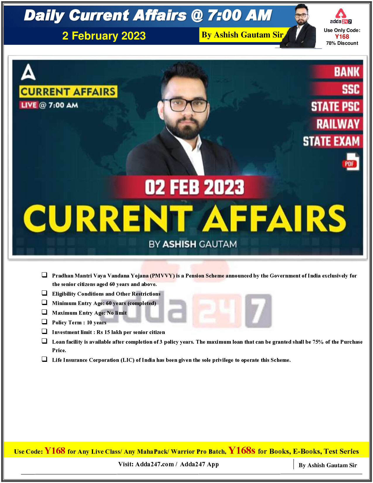2ND FEB 2023 CURRENT AFFAIR BY ASHISH GAUTAM SIR NEW