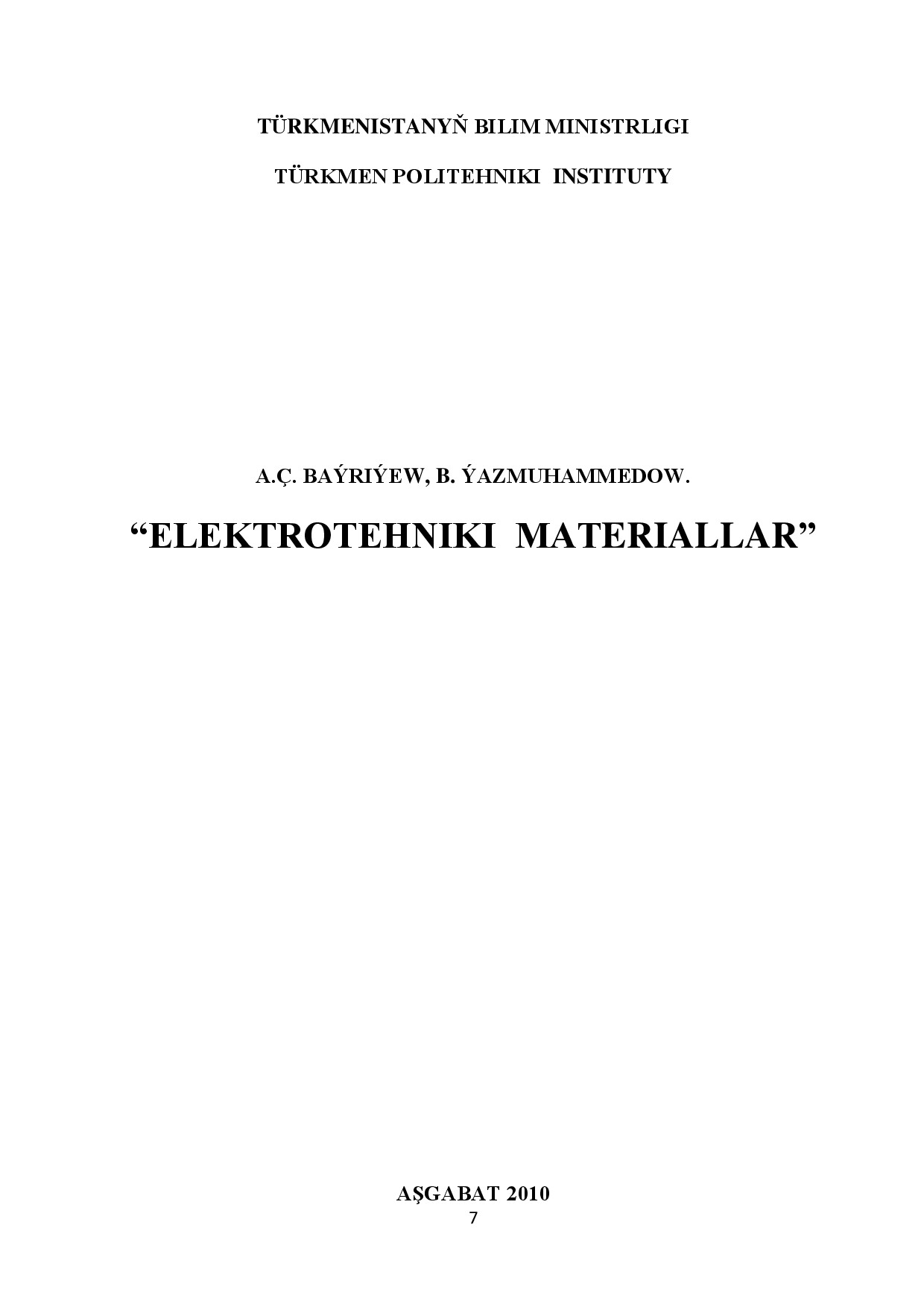 ELEKTROTEHNIKI MATERIALLAR