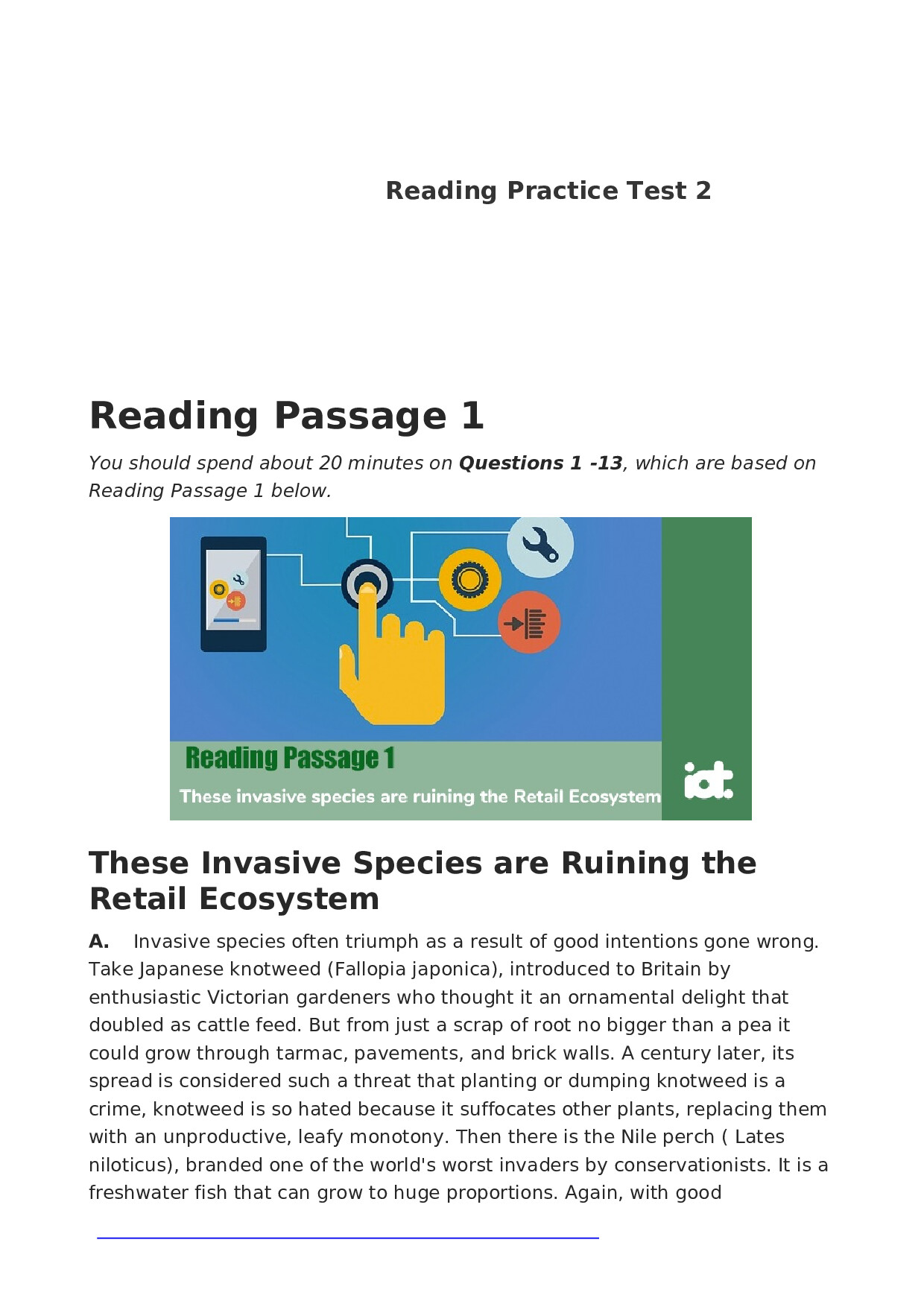 IELTS READING PRACTICE TEST