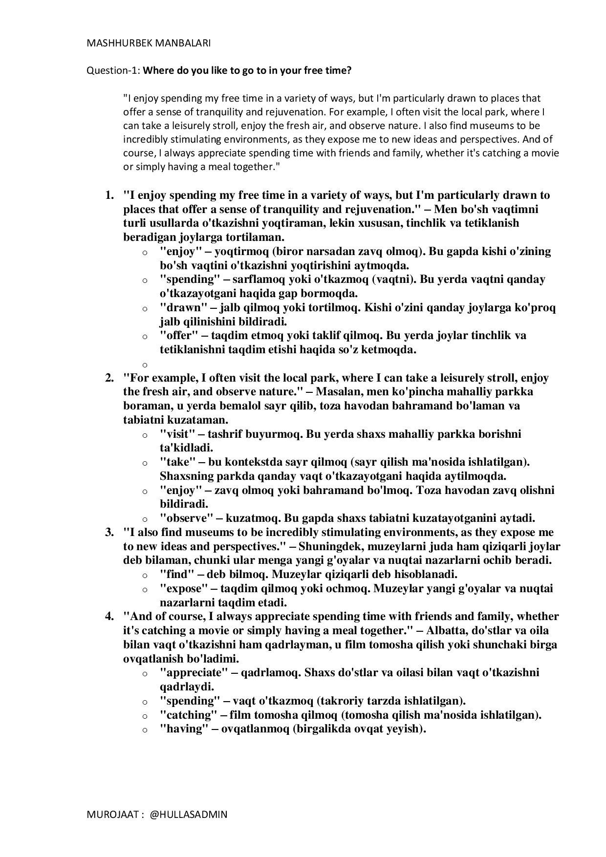 SPEAKING PART 1.1 WITH ANSWERS DOCX