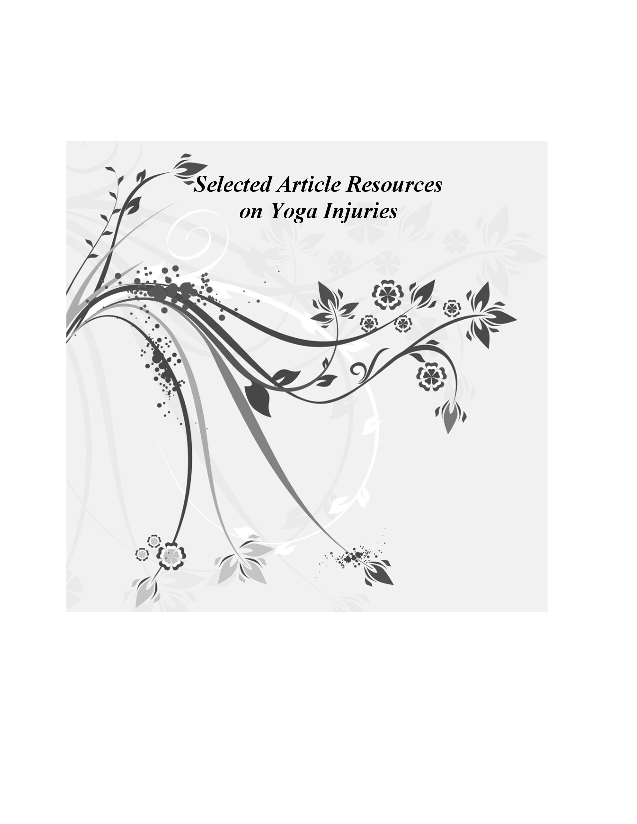 ARTICLES ON YOGA INJURIES