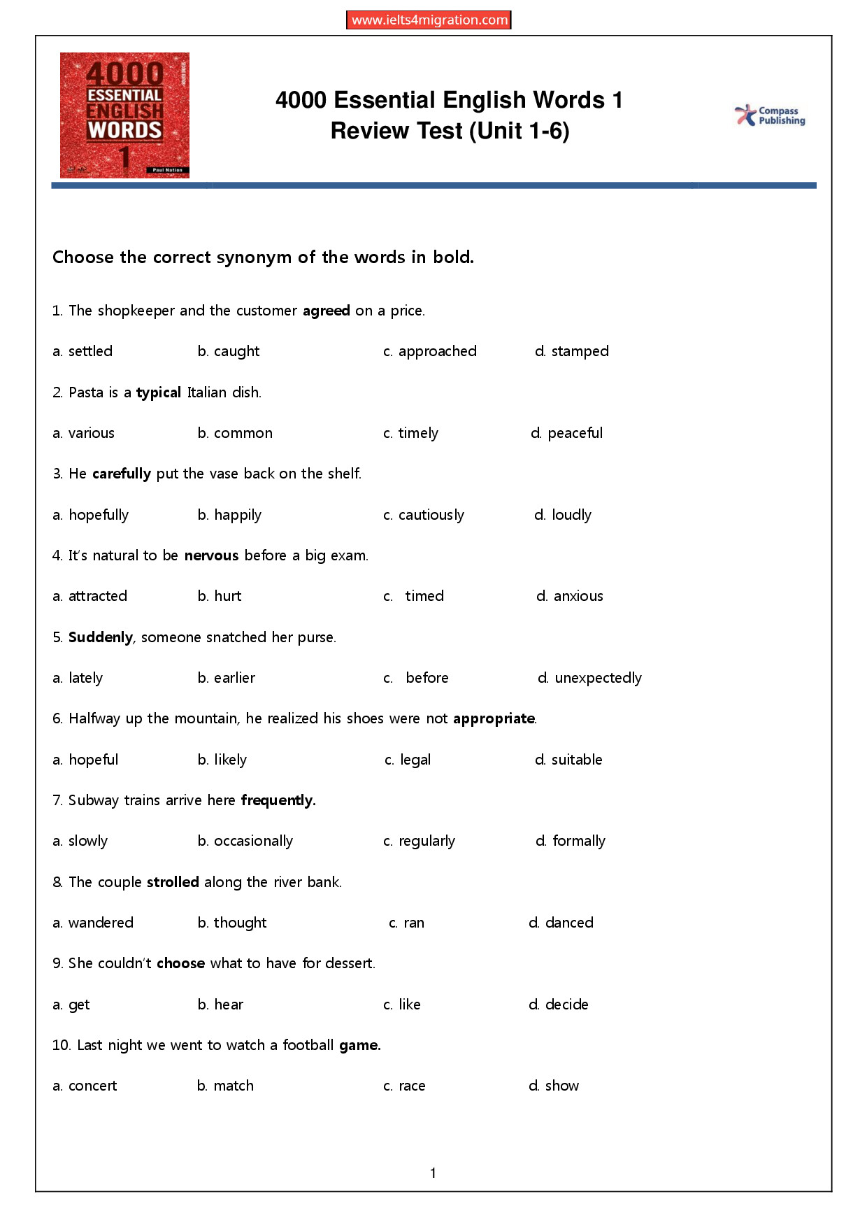 REVIEW TEST B1