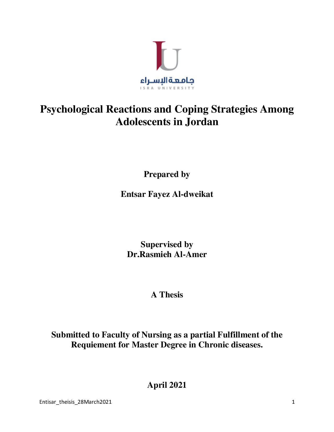 PSYCHOLOGICAL REACTIONS AND
