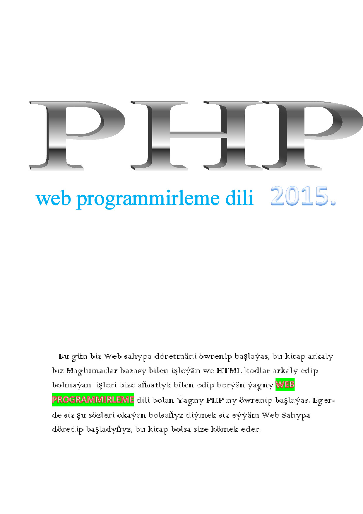 PHP WEB PROGRAMMIRLEME DILI