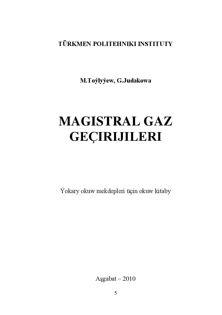 MAGISTRAL GAZ GEÇIRIJILERI