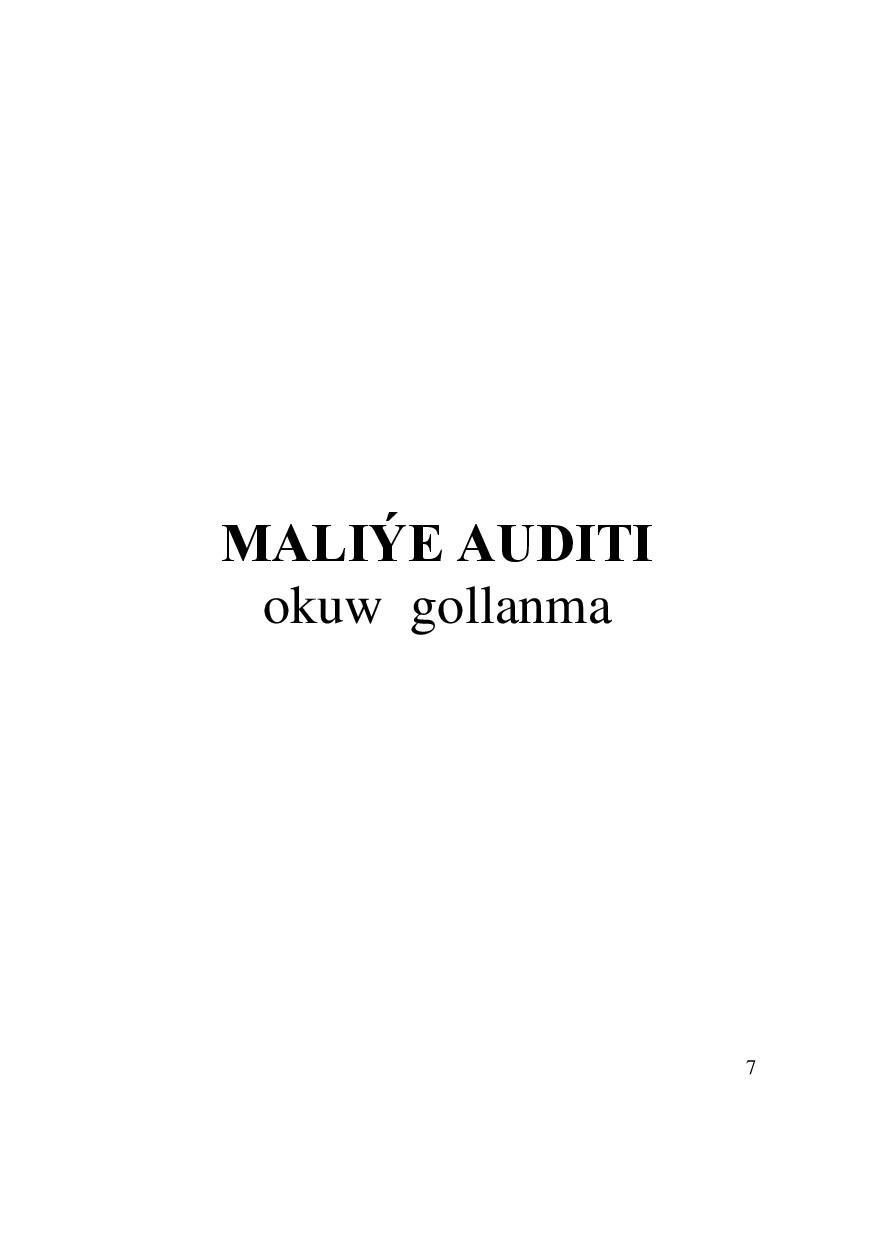 MALIÝE AUDITI