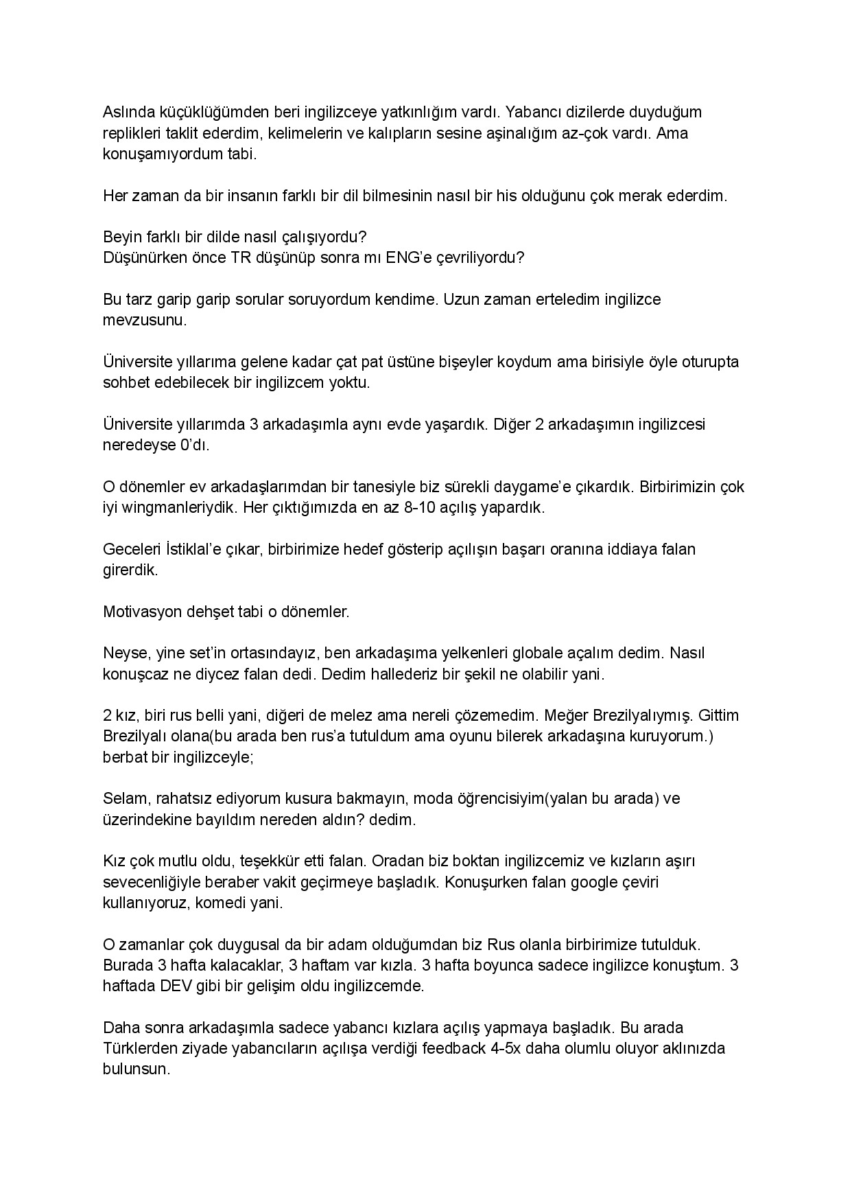 İNGILIZCEYI NASIL ÖĞRENDIM