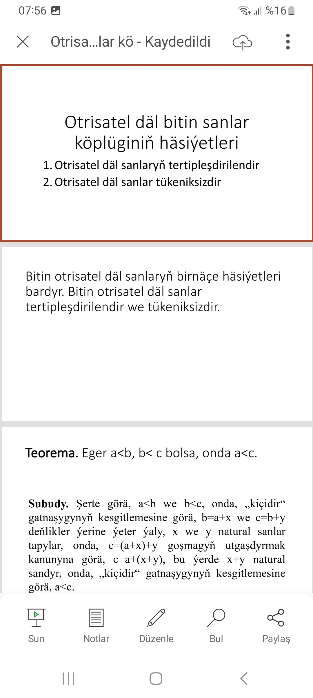 OTRISATEL DÄL BITIN SANLAR KÖ
